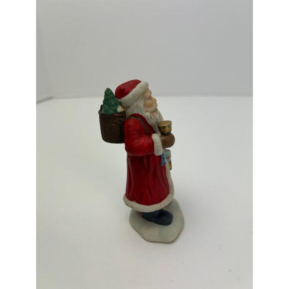 Christmas Traditions 4" Ceramic Santa Figurine Red Coat Hand Painted w Box - Picture 4 of 10